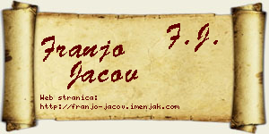 Franjo Jačov vizit kartica